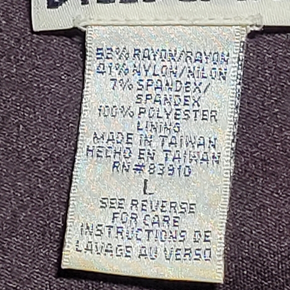 VTG 90s Dark Chocolate Brown Lace Stretch Long Bell Sleeve Pop Over Blouse (L) - Picture 8 of 11